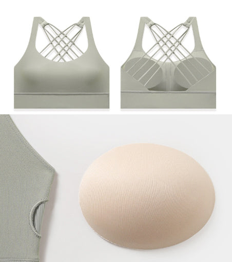 S2010 # Women Yoga Bra Back Cross # ZH-S2010