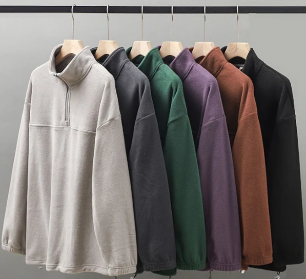MEN FLEECE AUTUMN HALF ZIPPER COAT-WXFLEECECOAT