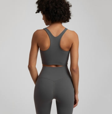 Luo Qi- 4033+4032 # Women Yoga Leggings # 4033-Leg + 4032 Bra Tank Tops