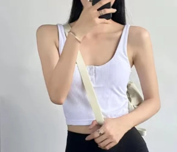 JUZIJIA # SPORTS RIBBED SHORT VEST TANK #JUZIJIANIUKOUVEST