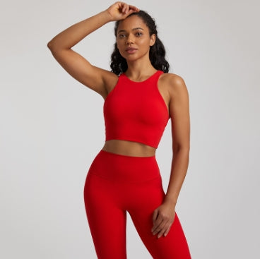 Luo Qi- 4033+4032 # Women Yoga Leggings # 4033-Leg + 4032 Bra Tank Tops