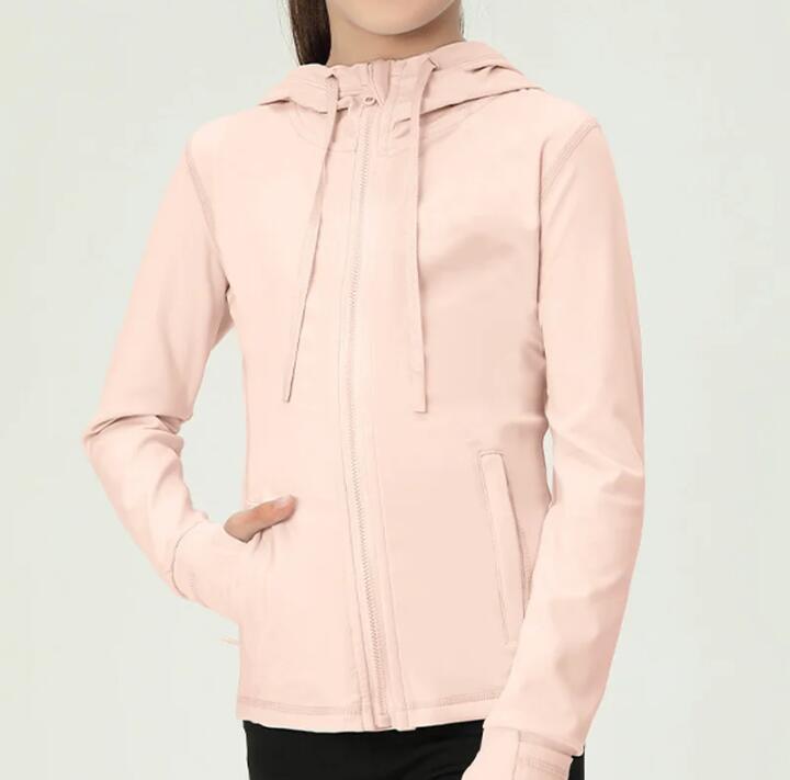 A09 # Children solid color Long Sleeves jacket zipper Kid girl Coat