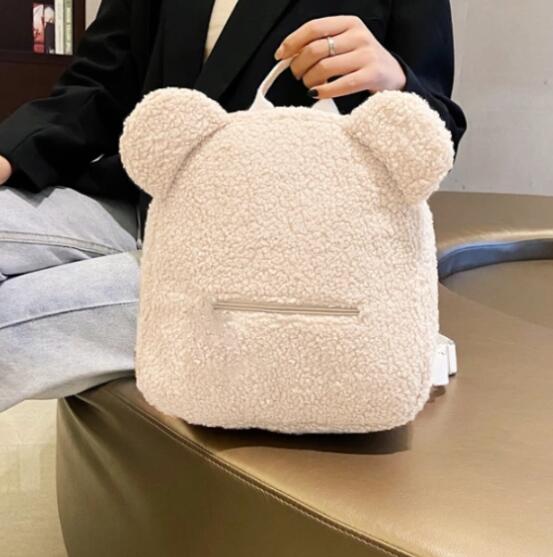 Lamb Wool Backpack Bag #shandong-550