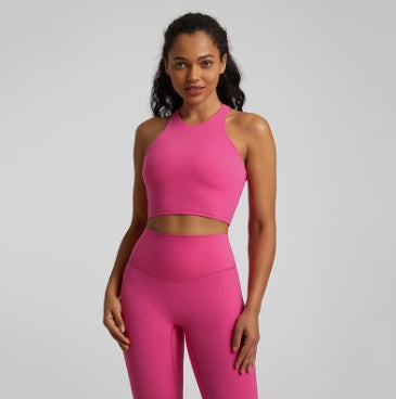 Luo Qi- 4033+4032 # Women Yoga Leggings # 4033-Leg + 4032 Bra Tank Tops