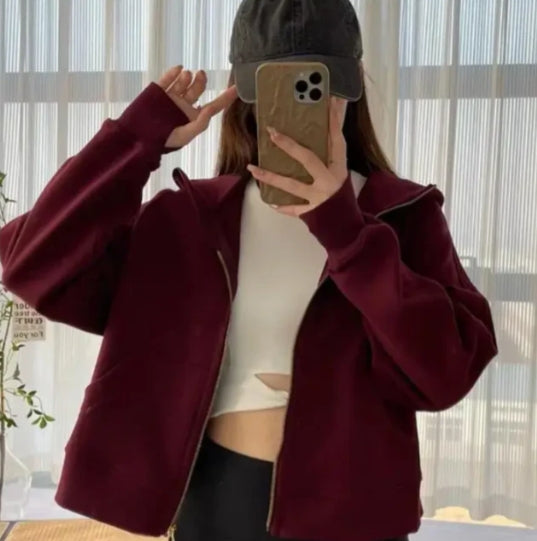 FLEECE PULLOVERS WITH HAT #SHANGDONG-057