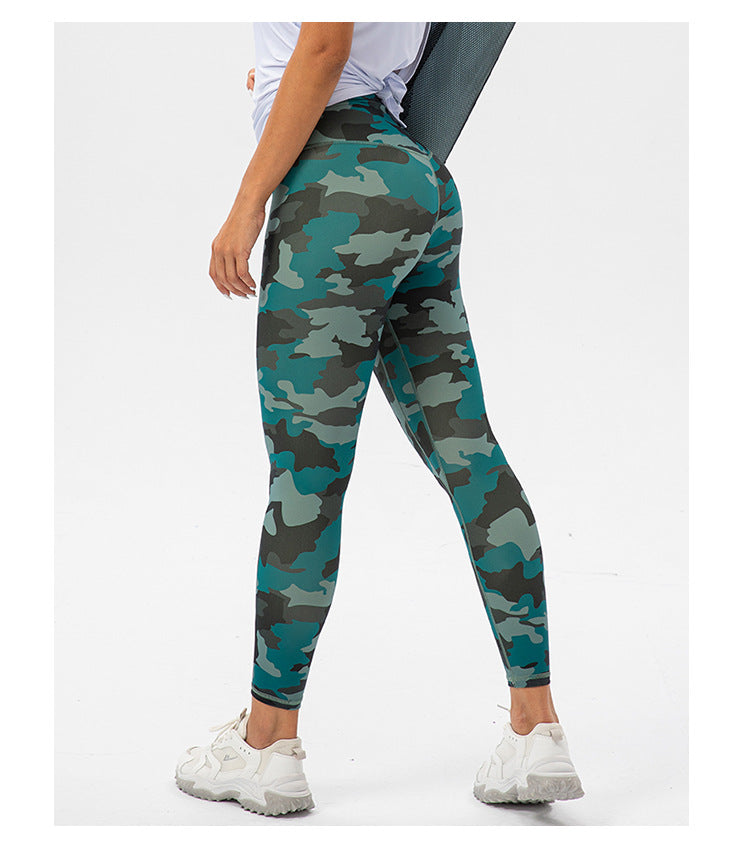 Women Workout Leggings High Waist Yoga Camo Leggings
