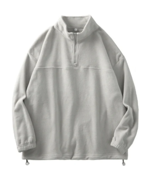MEN FLEECE AUTUMN HALF ZIPPER COAT-WXFLEECECOAT