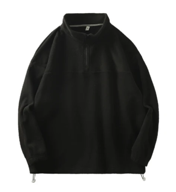 MEN FLEECE AUTUMN HALF ZIPPER COAT-WXFLEECECOAT