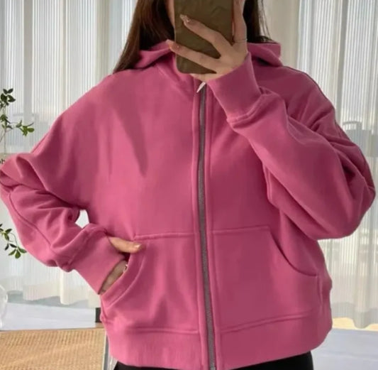 FLEECE PULLOVERS WITH HAT #SHANGDONG-057