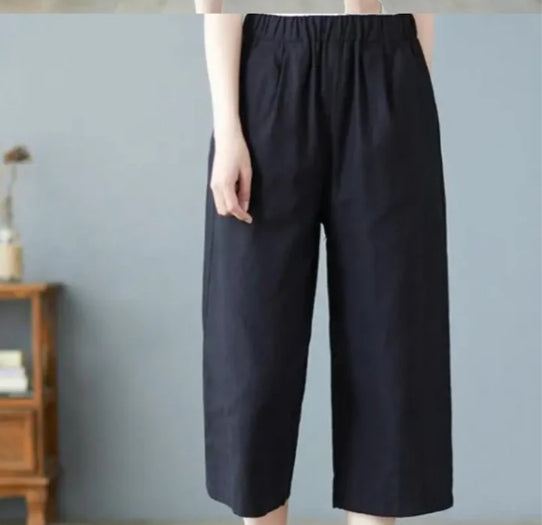 HIGH WAIST ANKLE-LENGTH PANTS #SHANGDONG-089