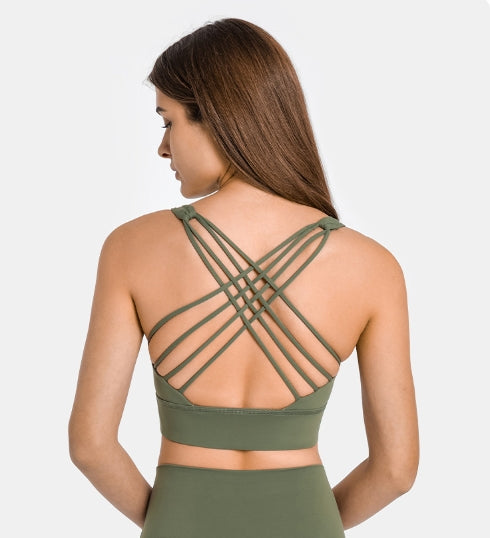 S2010 # Women Yoga Bra Back Cross # ZH-S2010