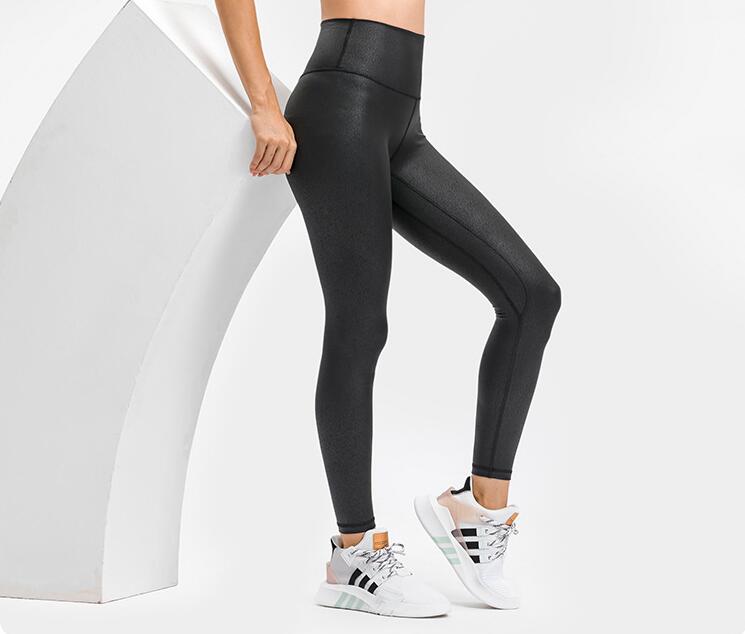 19037 # 4-way stretching yoga leggings Running Pants 25''   WAIST