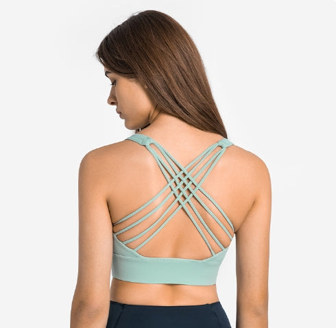 S2010 # Women Yoga Bra Back Cross # ZH-S2010