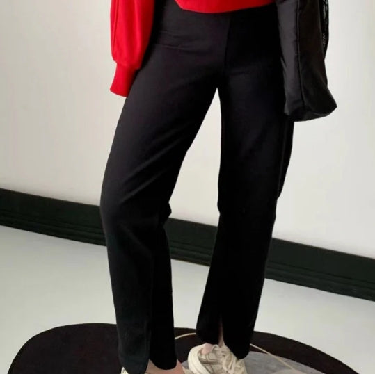 High Elastic Waist Women Straight Pants #SHANDONG128