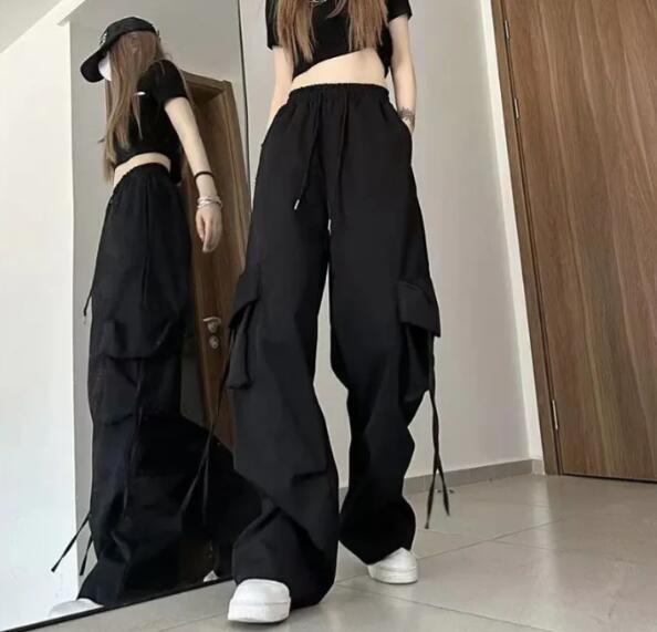 WOMEN LOOSE MULTI POCKET CARGO PANTS #/HUBEIDUOKOUDAISUOZHIKU