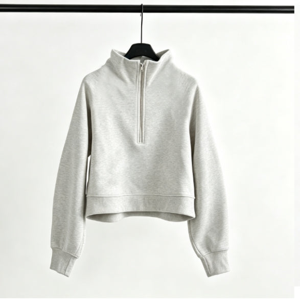 S-009 Half-zip cap collar hoodies