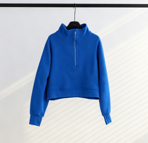 S-009 Half-zip cap collar hoodies