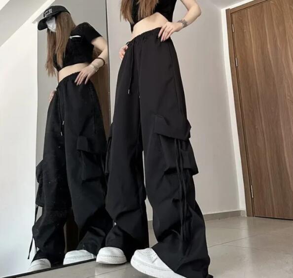 WOMEN LOOSE MULTI POCKET CARGO PANTS #/HUBEIDUOKOUDAISUOZHIKU