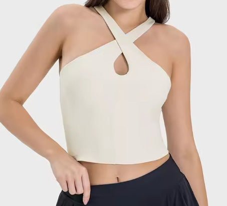 Women Solid Tank Tops Camisole Vest Women Fashion Sports Short Tops#ZH-DSS089