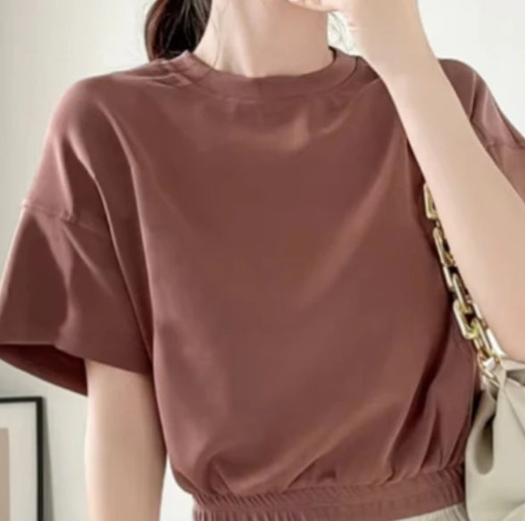 ZB025 # O-NECK SHORT T-SHIRT