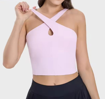 Women Solid Tank Tops Camisole Vest Women Fashion Sports Short Tops#ZH-DSS089