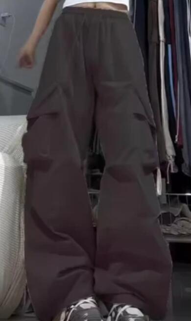 WOMEN LOOSE MULTI POCKET CARGO PANTS #/HUBEIDUOKOUDAISUOZHIKU
