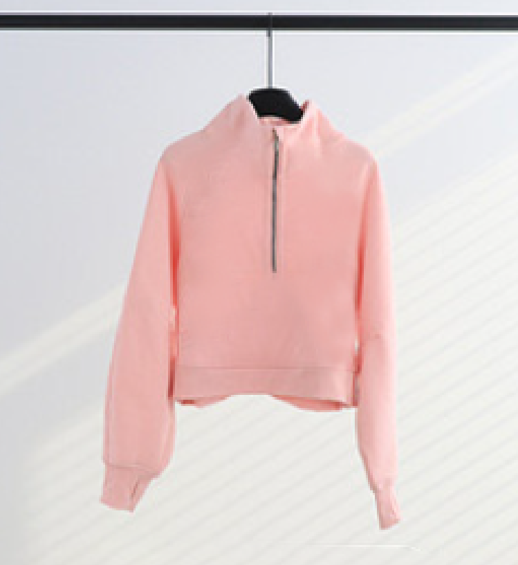 S-009 Half-zip cap collar hoodies