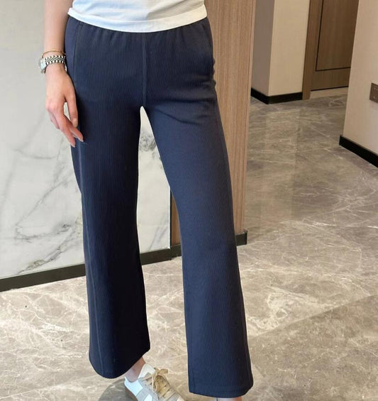 ribbed 25'' loose Pants For women