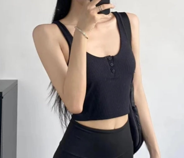 JUZIJIA # SPORTS RIBBED SHORT VEST TANK #JUZIJIANIUKOUVEST