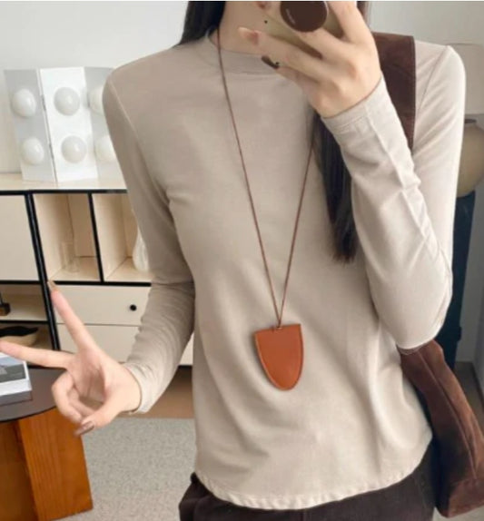 Women Thin Fleece T-Shirts Long Sleeve Tops #JZLOVEJIARONGCX