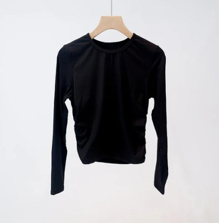 814 # long sleeve ribbed shirts women
