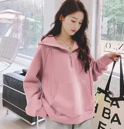 FLEECE PULLOVERS Half zipper hat # shangdong-058