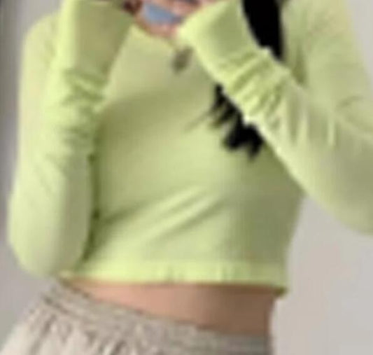 WOMEN SHORTER LONG SLEEVED T-SHIRT #2402