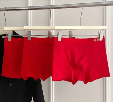 MEN RED UNDERPANTS 3PCS/BOX