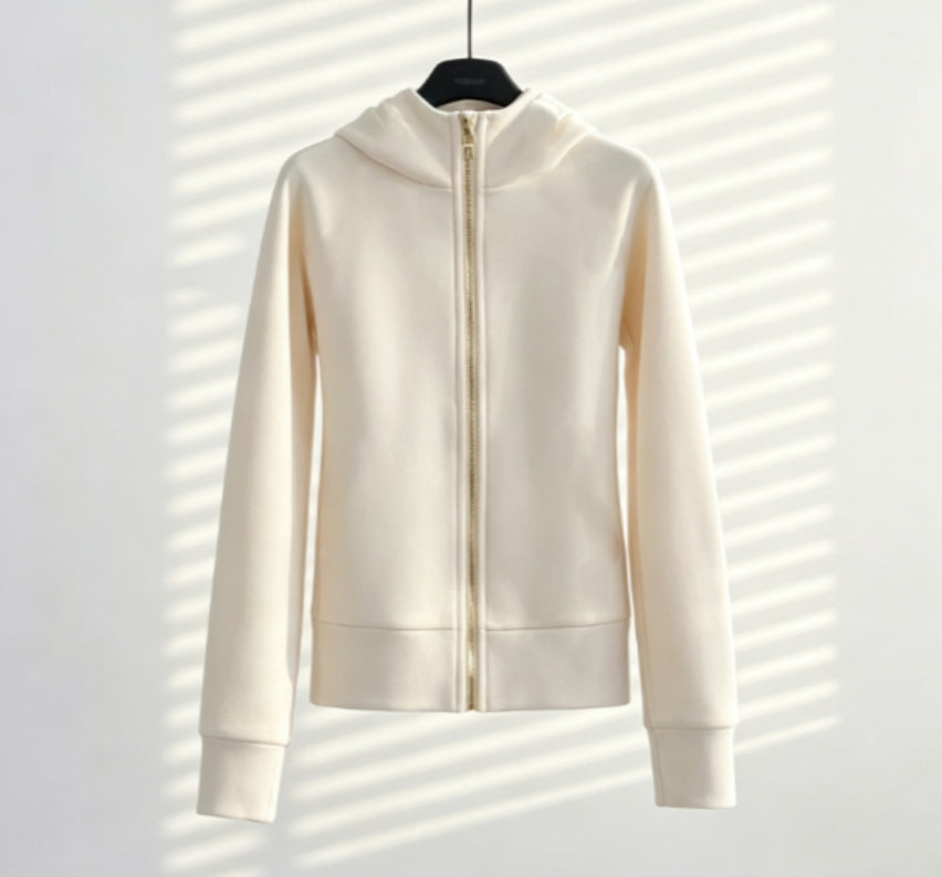 S-002 full zipper gold hoodies (US size）