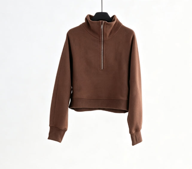 S-009 Half-zip cap collar hoodies