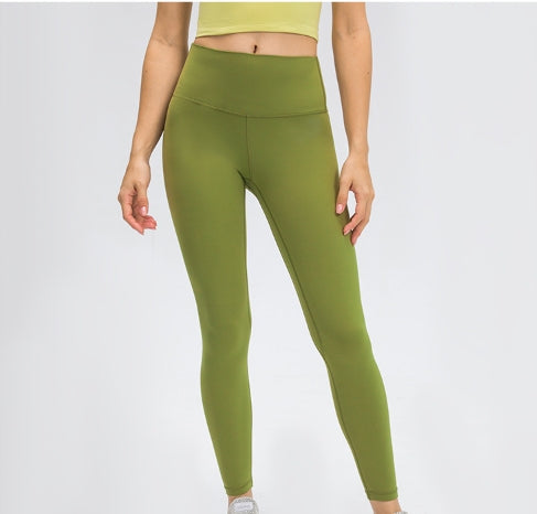 19037 # 4-way stretching yoga leggings Running Pants 25''   WAIST
