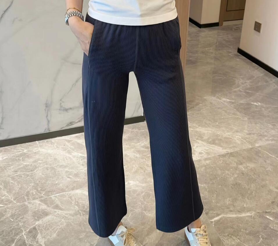 ribbed 25'' loose Pants For women