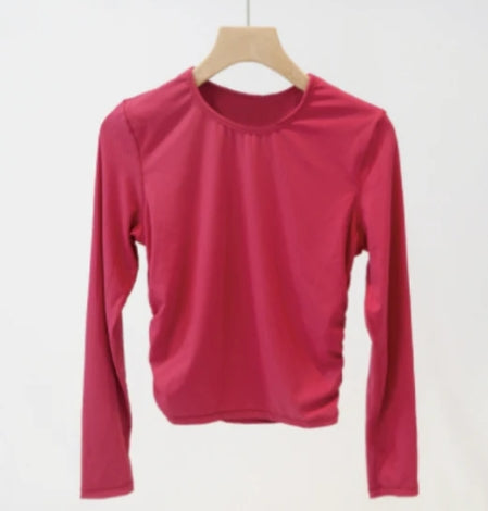 814 # long sleeve ribbed shirts women