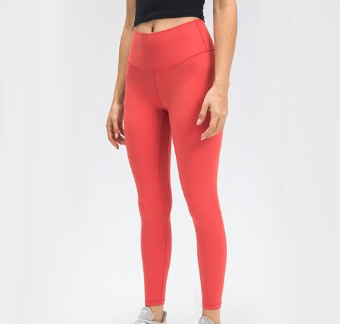 19037 # 4-way stretching yoga leggings Running Pants 25''   WAIST