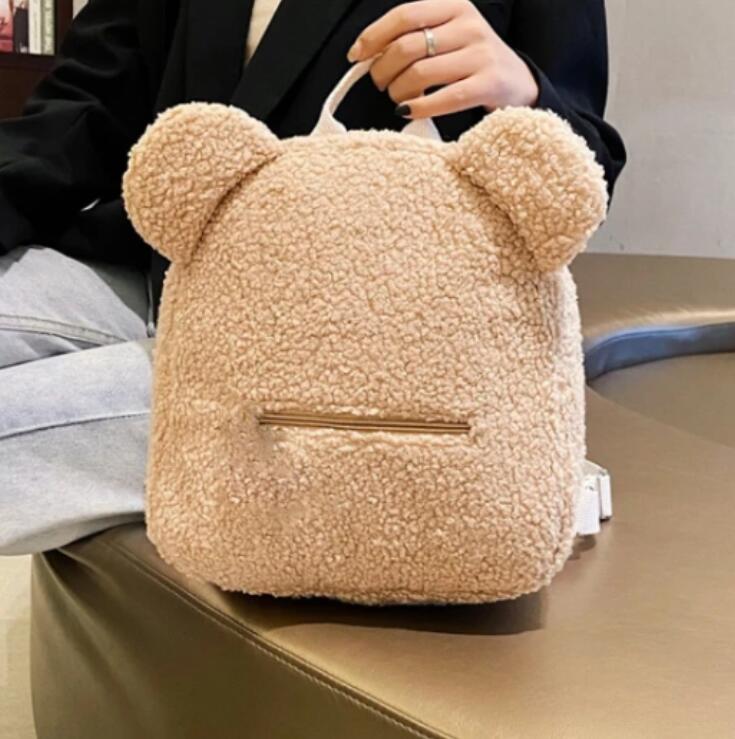 Lamb Wool Backpack Bag #shandong-550