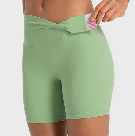 067 # High Waist Shorts Women Stretch Breathable Fitness Sports Leggings