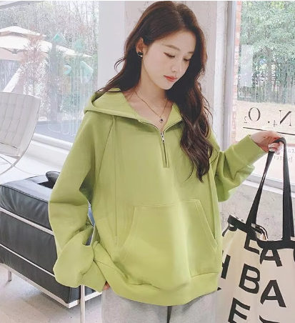 FLEECE PULLOVERS Half zipper hat # shangdong-058
