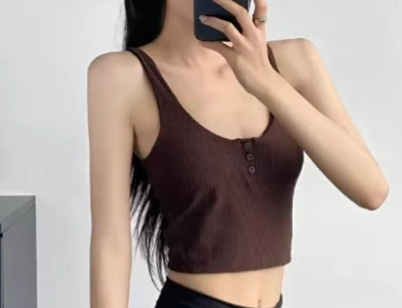 JUZIJIA # SPORTS RIBBED SHORT VEST TANK #JUZIJIANIUKOUVEST