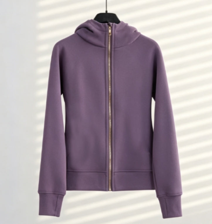 S-002 full zipper gold hoodies (US size）