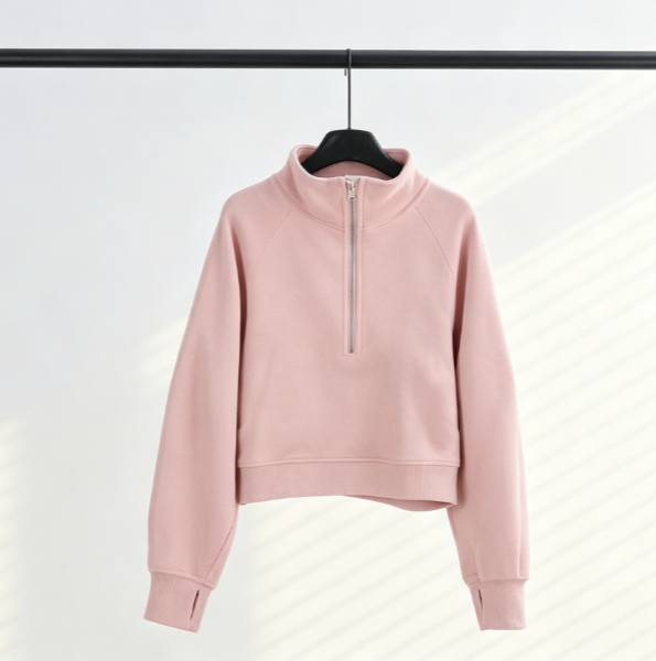 S-009 Half-zip cap collar hoodies