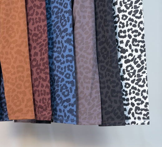 Leopard Skinny Sport Pants #WuYun-010BW-WAIST