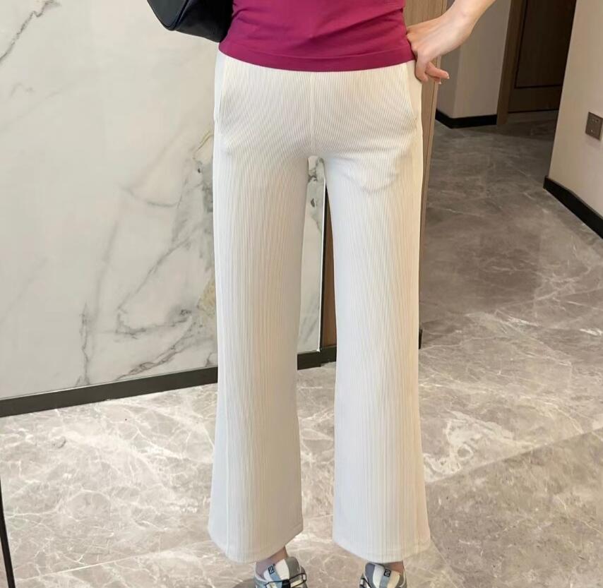 ribbed 25'' loose Pants For women