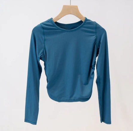 814 # long sleeve ribbed shirts women
