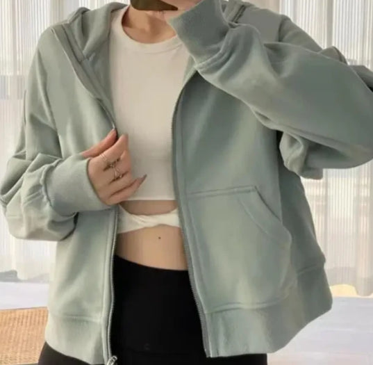 FLEECE PULLOVERS WITH HAT #SHANGDONG-057